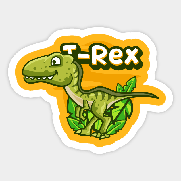 Cute T-Rex Sticker by Harrisaputra